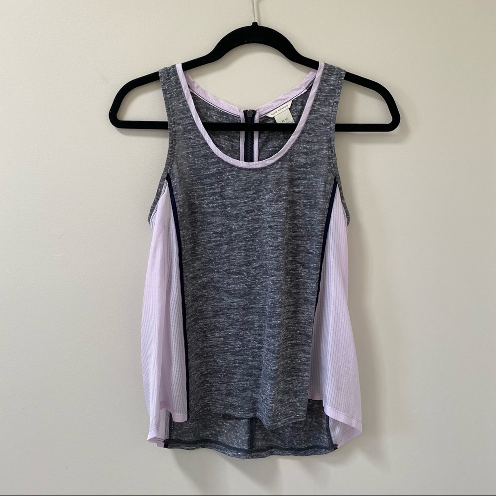 Club Monaco Grey Tank Top w/Lavender Silk Accents